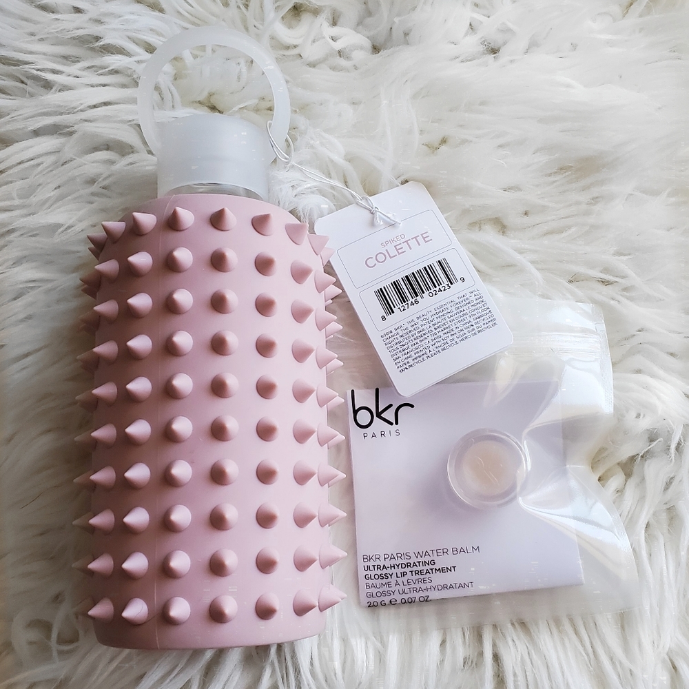 Bkr Little 500mL Glass Bottle Colette Spiked Rose